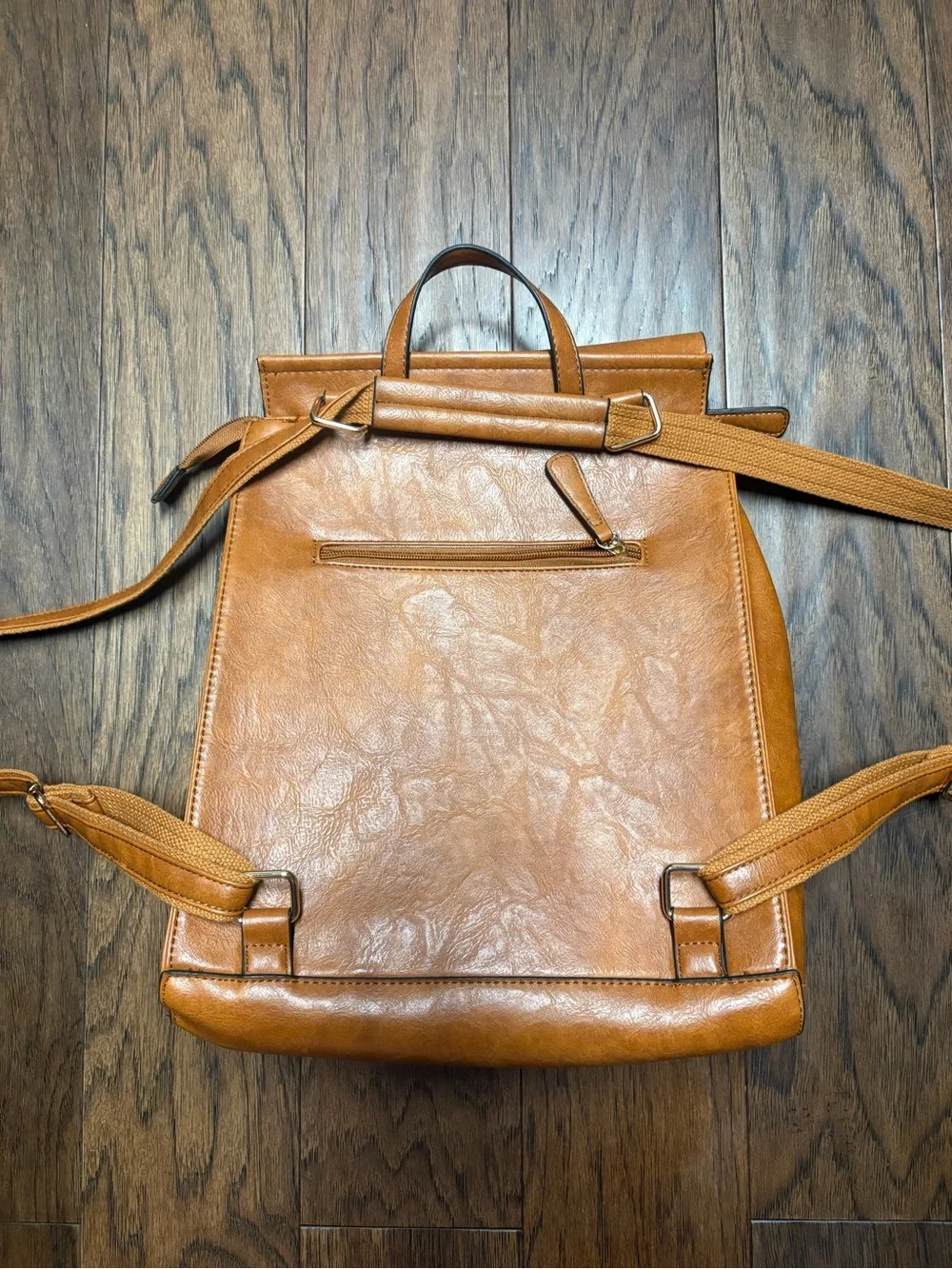 Tan Leather-like Crossbody & Backpack - Unbranded